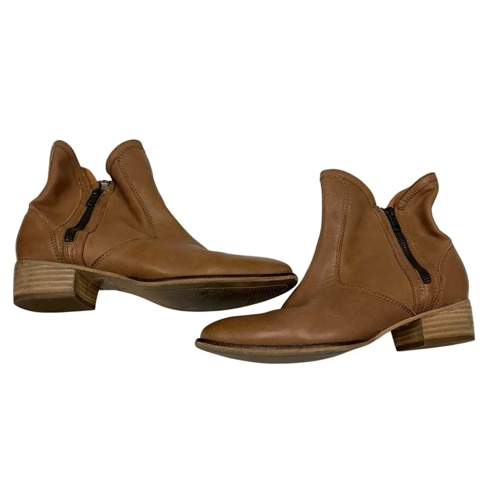 Anthropologie Seychelles Women's Lucky Pennies tan Ankle Boot sz 9
